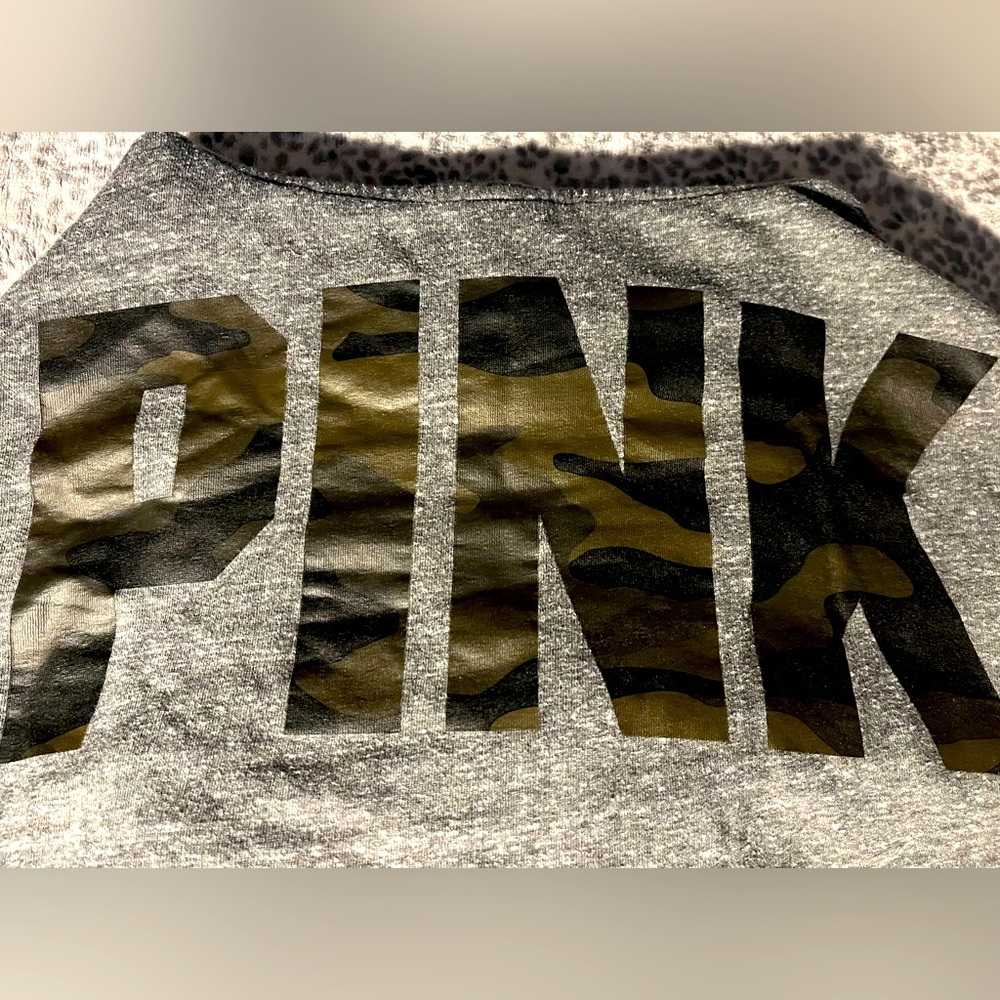 Victoria Secret Pink Camo Sherpa Lined Hoodie Campus Pullover
